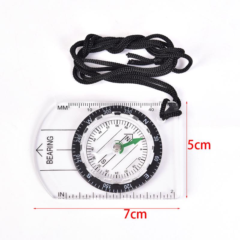 1Pc Outdoor Hiking Camping Compass Map Scale Ruler Multifunctional Equipment