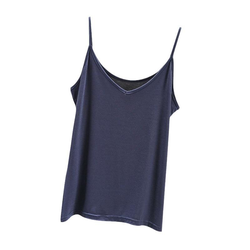 Women's Summer Modal Camisole with Stylish Back, Sleeveless V-Neck Top