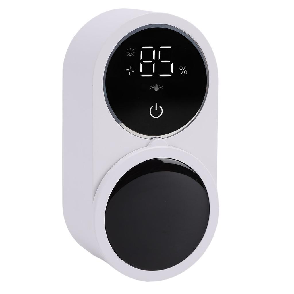 Wall Mount Toothbrush Cleaner Rechargeable Toothbrush Holder Cleaning and Drying Automatic Sensing Cover for Bathrooms