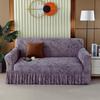 Straight row Sofa Cover All Inclusive New Skirt Elastic Leather Cover Universal Cushion Integrated Armrest Cover Old Fashioned