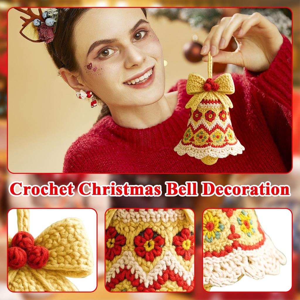 Crochet Christmas Bell Decorations, Christmas Tree Ornaments, Christmas Atmosphere Decorations, Christmas Handicrafts