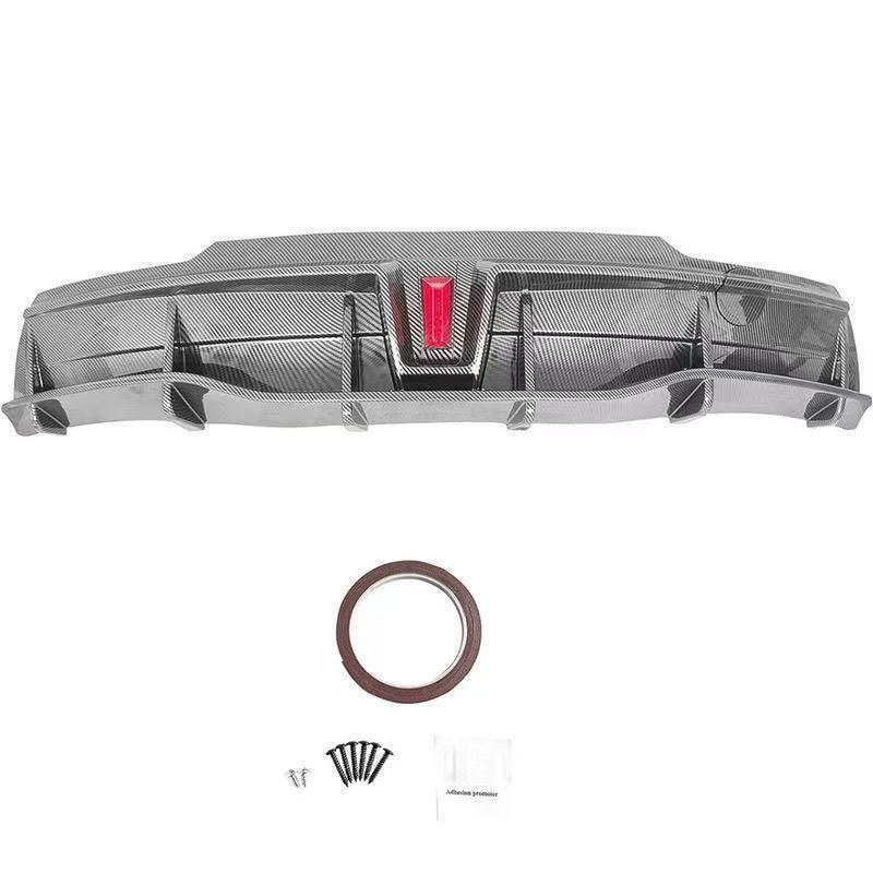 For Tesla Model Y 2019-2024 Car Rear Bumper Diffuser Splitter Lip Chin Spoiler Black Carbon Exterior Accessories Tuning Part
