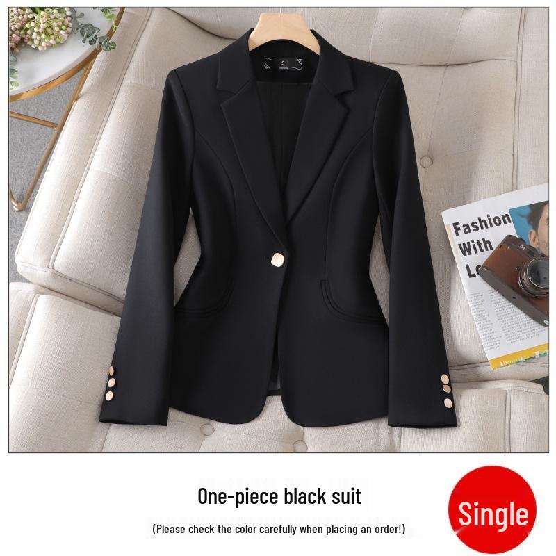 Petite Women's High-End Suit Jacket: Long Sleeve Professional Wear for Work