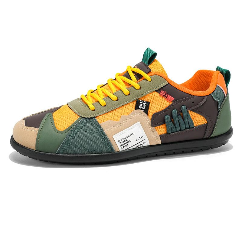 

Color matching trend outdoor casual flat shoes four seasons men s low-top lace-up trendy shoes youth street niche shoes 44