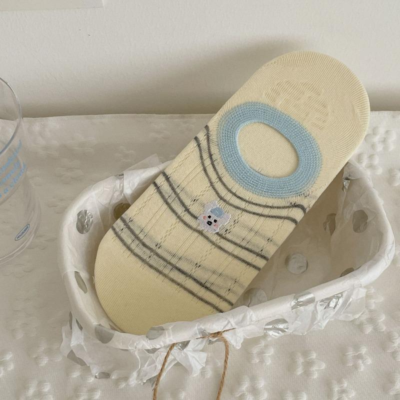 Cute Puppy Style Summer Lightweight Cotton Socks with Anti-slip and Non-slip Design, No Heel Protrusion, Invisible.