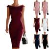 Αμάνικο Μίντι Φόρεμα Off Shoulder Γυναικείο Κομψό Bodycon Φόρεμα Μολύβι Επίσημο Φόρεμα Πάρτι Στενή Γραμμή Φόρεμα Κοκτέιλ