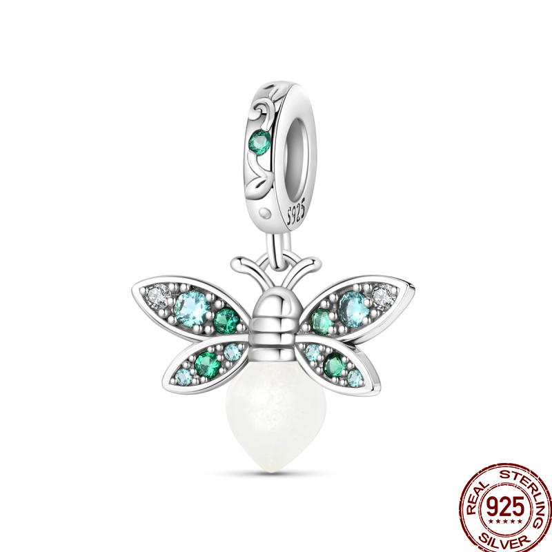 Copper Spring Luminous Insect Butterfly Series Flower Element Gift Beads Suitable For Pan Original Bracelet