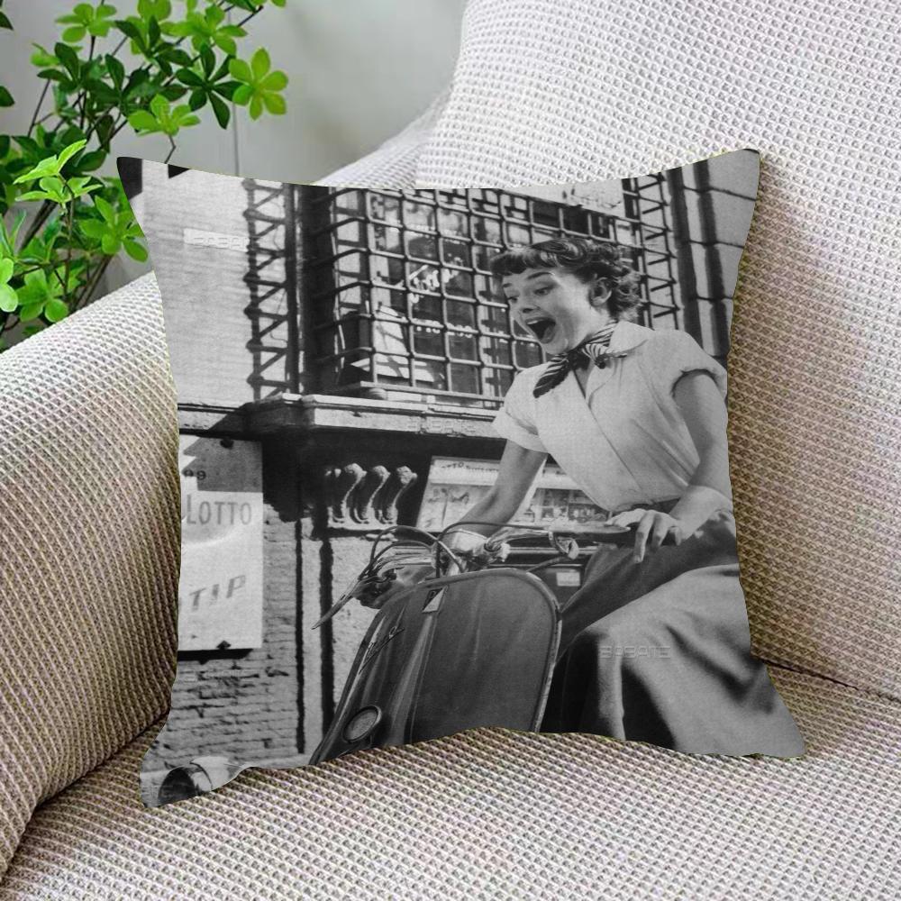 Audrey Hepburn Pillow Gift Home Office Decoration Bedroom Sofa Car Cushion Cover Case 45x45