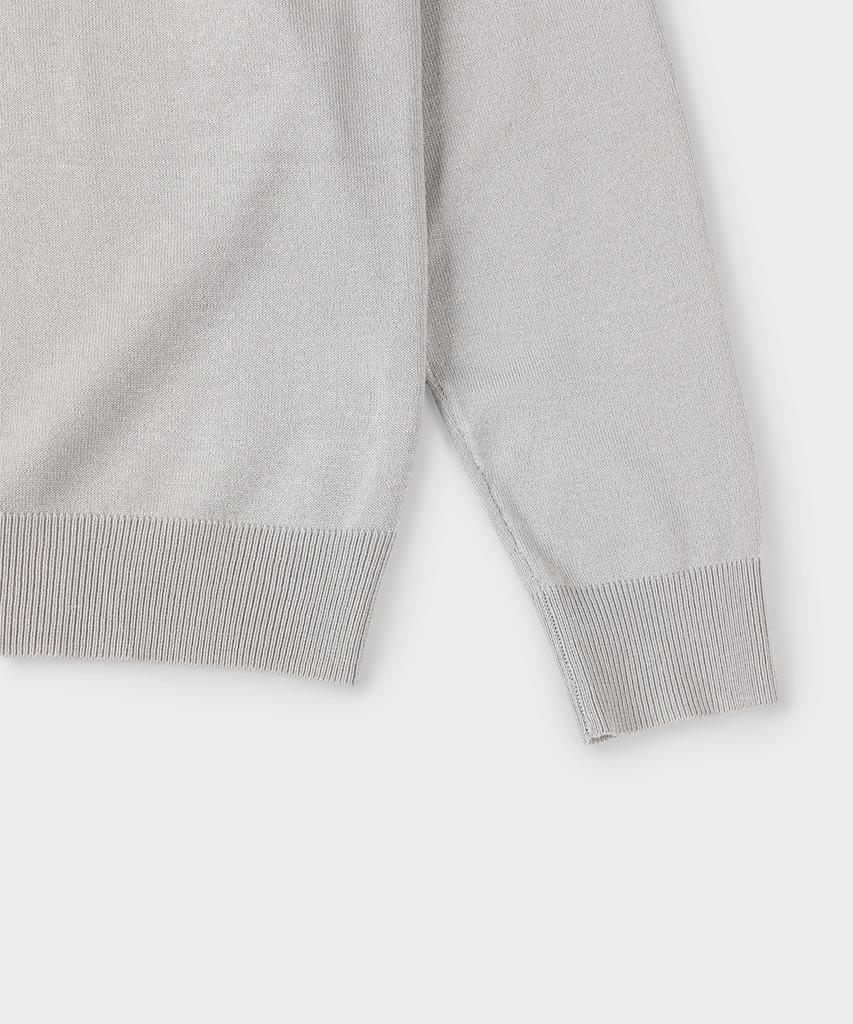 PANICALE Gray Half-Zip Polo Knit (Type B)