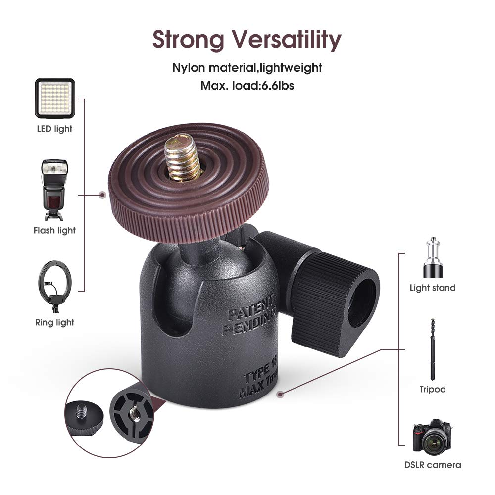 Adattatore Hot Shoe 1/4 Con Doppio Dado – Supporto Per Telefono, Treppiede E Flash, In Alluminio, Leggero