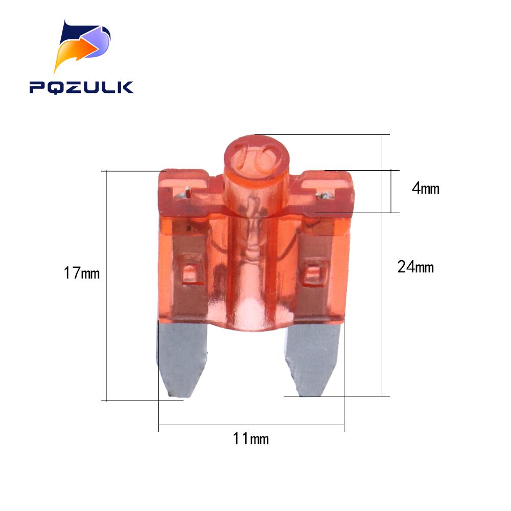 10PCS Small Size Automotive Fuse With Indicator Light Pilot Lamp Medium Fuse With Fusing indication 3A-40A Fuses4