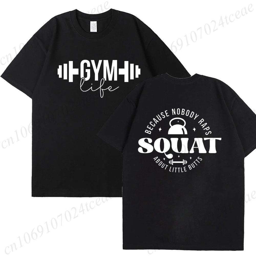 Funny Gym Life T-Shirts for Women Workout Summer Short Sleeve Tees Motivational Positive Tees Cute Exercise Fitness Tops