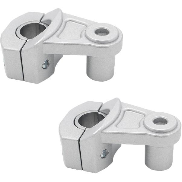 Pivoting Handlebar Clamp Risers 2 Inch Universal Motorcycle for 7/8" (22mm) and 1/8" (28mm) Pivot Handlebar Risers (Black)