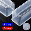 Kitchen Long Rectangular Food Storage Containers, Plastic Reusable Refrigerator Organizer Boxes