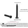 KA Black Phillips Flat Head Carbon Steel Self-Tapping Screws (M2-M5)