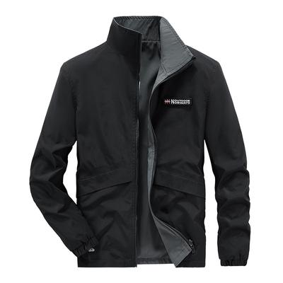 Jaqueta Masculina Dupla Face Elástica Jaqueta Fina Business Casual Gola Alta Top Masculino