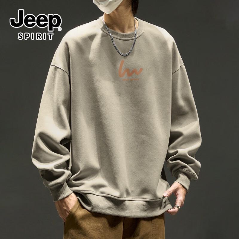 

JEEP SPIRIT Мужской свитшот в стиле ретро, свободного кроя, с круглым вырезом L