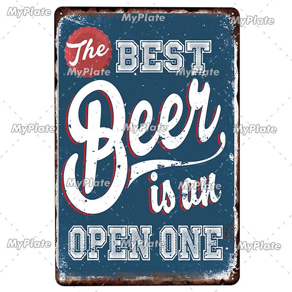 [Min tallrik] Kall Öl Metallskylt Vintage Plakett Plåtskylt Plåt Väggdekor För Barskylt Mansgrotta Dekoration Konst Målning