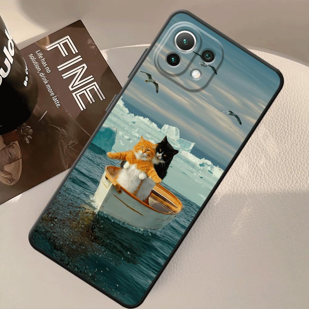 Cute Cartoon Cat Case for Xiaomi Mi 12T Pro 12 11T 13 Lite 11 12X 10T 14 Funda Phone Cover