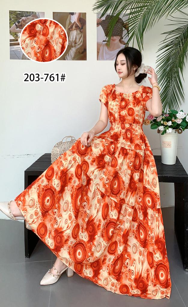 2024 Women's Beach Dress Short Sleeve Floral Dress Cotton Travel Vacation Bohemian Skirt Summer Halter