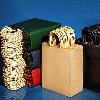 30pcs 18 Colors Optional Solid Color Kraft Paper Bags Can Be Used Multiple Times Shopping Bags, Holiday Gift Packaging Bags