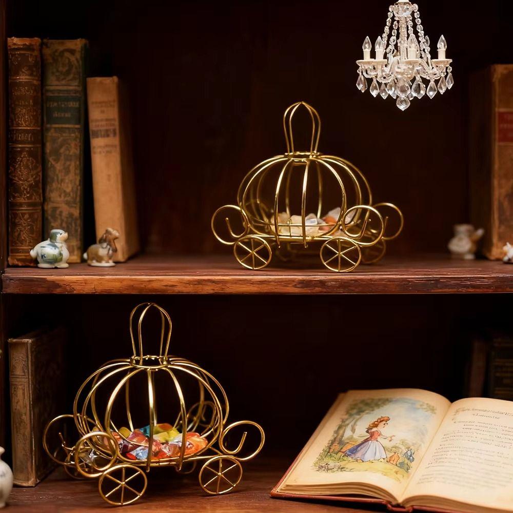 Hollow Pumpkin Carriage Centerpiece Candy Holder  For Party Halloween Christmas Decoration