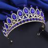Black Rhinestone Tiaras and Crowns Headband for Queen Bridal Wedding Crown Hair Jewelry Princess Headbands Party Head Ornament