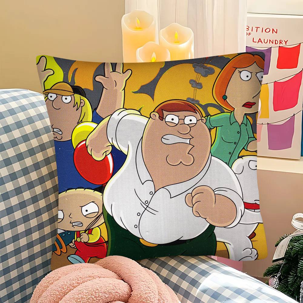 

F-Family Guy Pillow Case Square Pillow Bedroom Sofa Leisure Comfort Cushion Car Living Room Home Decoration 16x16Inch