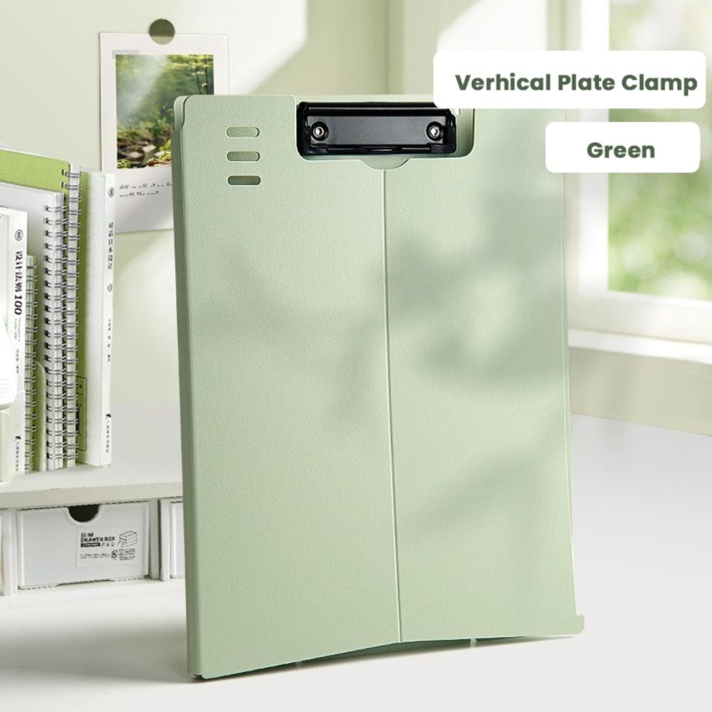 Dual-use Verhical Plate Clamp Multifunction Writing Pad Test Paper Storage Organizer Stationery