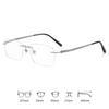 Minimalistische Ultraleichte Randlose Brille aus Reintitan für Herren Business Myopie Lesebrille Dezenter Stil & Den ganzen Tag Stressfrei