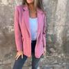 Woolen Blazer 2024 Amazon Cross-border Autumn and Winter New Women's Clothing Casual Lapel Button Fake Pocket Cardigan