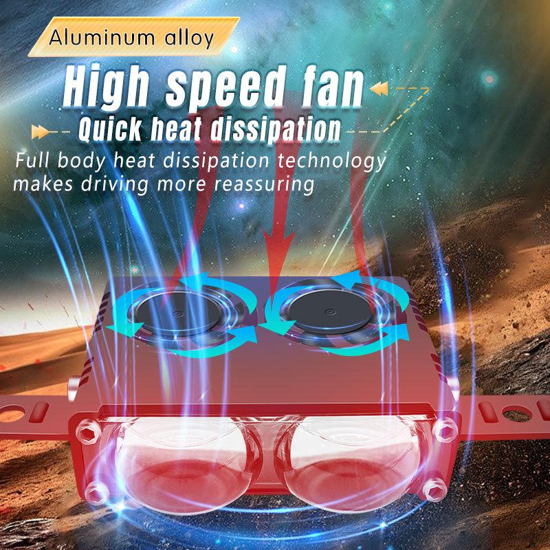 2/3/4 Lens Car Grille Light Motorcycle Auxiliary Driving LED Headlight Truck Off-road Vehicle High Brightness Spotlights 12V 24V