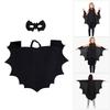 2Pcs Bat Wing Cloak Cape with Eye Mask Halloween Bat Costume Accessories Cosplay Vampires Costumes for Dressing Up Party