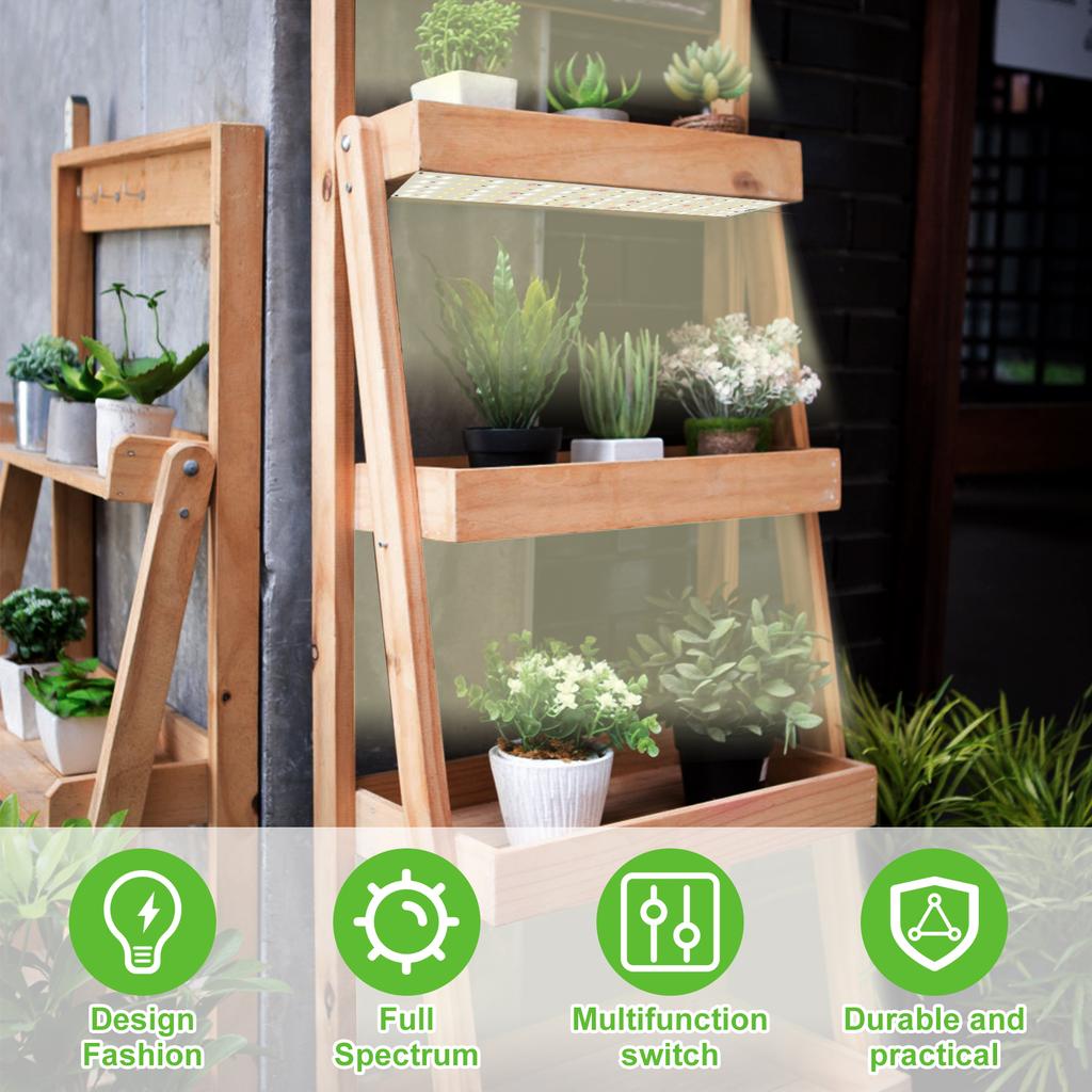 Grow Light Adjustable Brightness Full Spectrum Plant Grow Lamp Easy to Install Ultra-Thin Panel LED Grow Light for Cabinet Plant