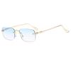 New frameless diamond trimmed anti-blue reading glasses in the elderly reading newspaper high definition eye protection reading glasses