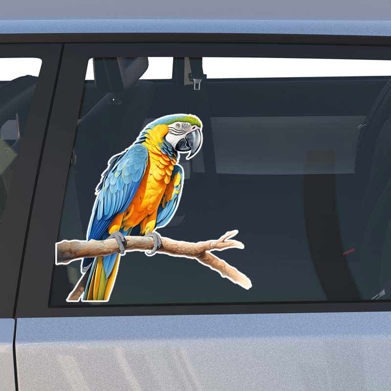 Macaw Car Sticker Waterproof Vinyl Decal on Bumper Rear Window Laptop Self-adhesive Decal For Car Accessories TM211