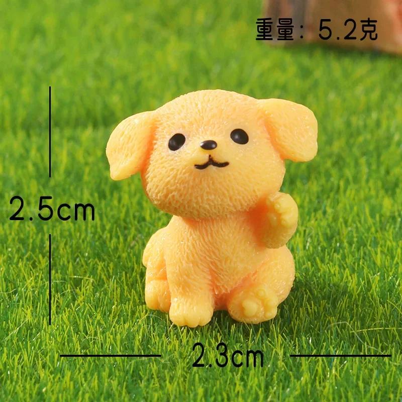 1/4pcs Figurines Miniatures Cute Dog Golden Dogs Micro Landscape Ornaments for Home Decorations Decor for Room Desk Accessories