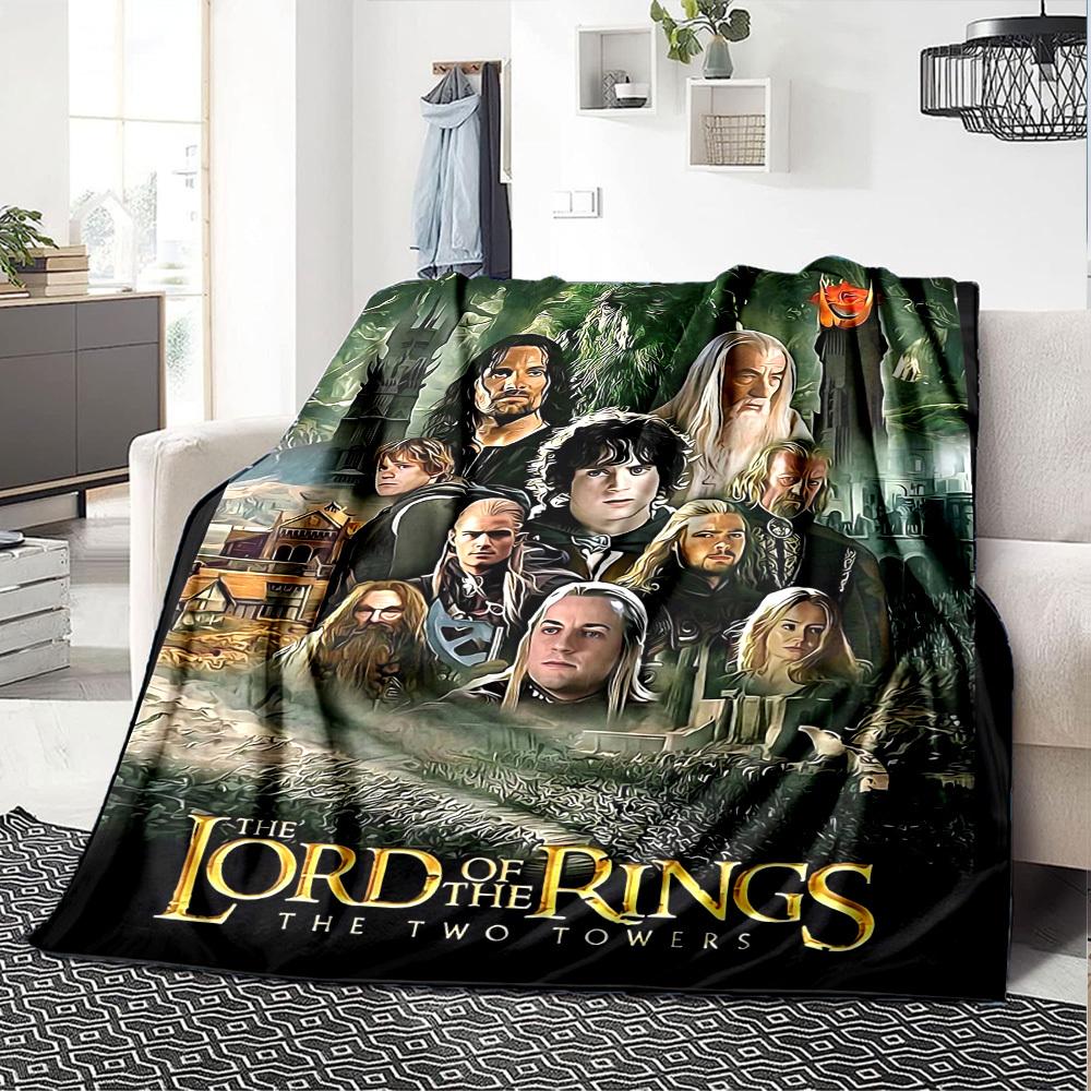 1pc Lord of the Rings Two Towers Blanket Lightweight Flannel Throw for Sofa Bed Travel Camping Livingroom Office Couch Chair 1149KK