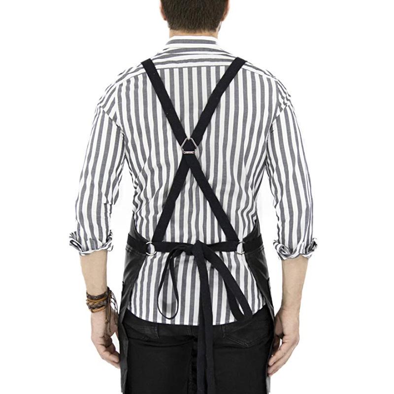 Unisex Latzschürze mit gekreuzten Trägern für Holzbearbeitung, Elektriker, Cafés und Floristen mit individuellem Logo
