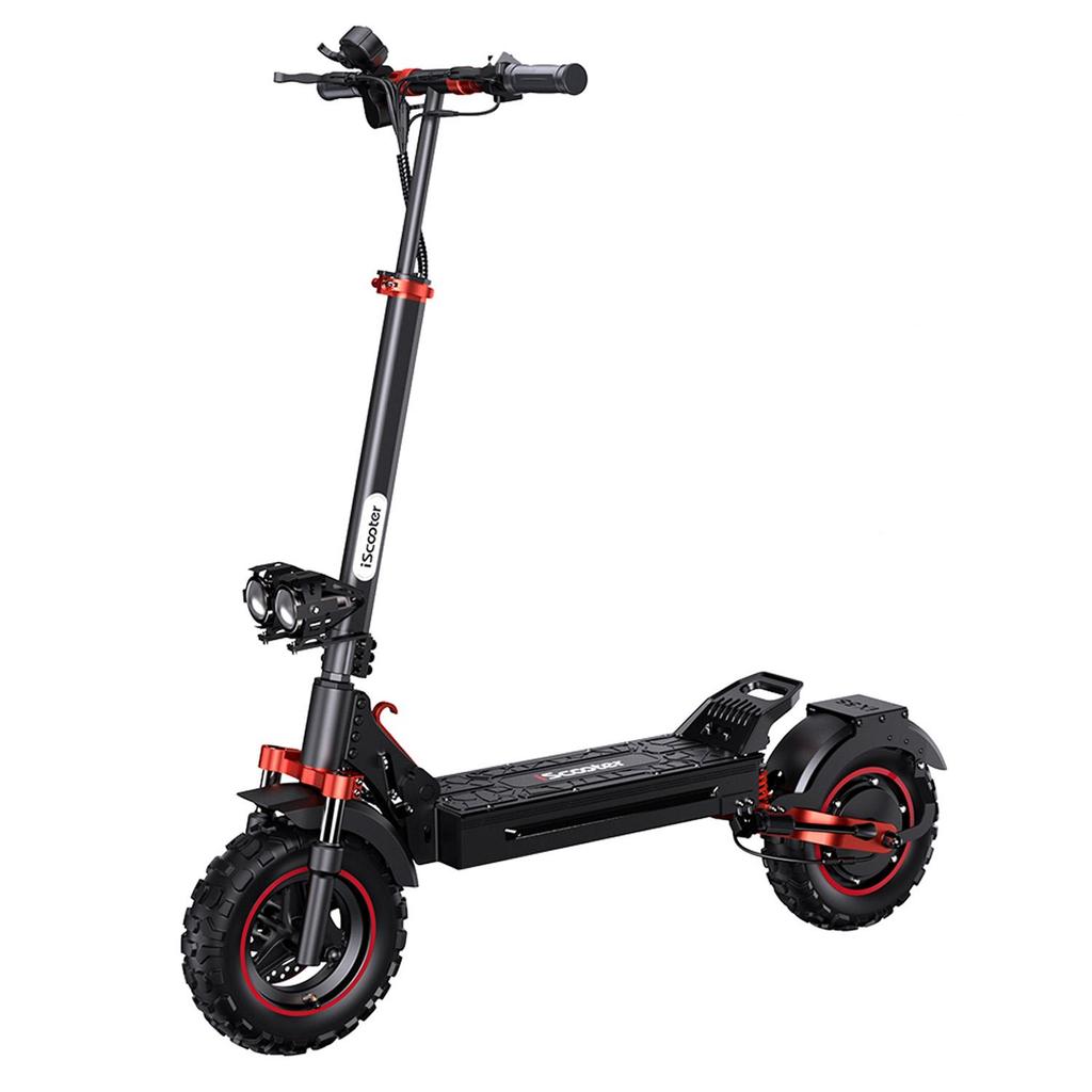 iScooter iX7Pro All Terrain E-Scooter for Adults 2000W, 48V17.5Ah, Full Suspension, APP Control, 10" Off-Road E-Scooter with ambient light