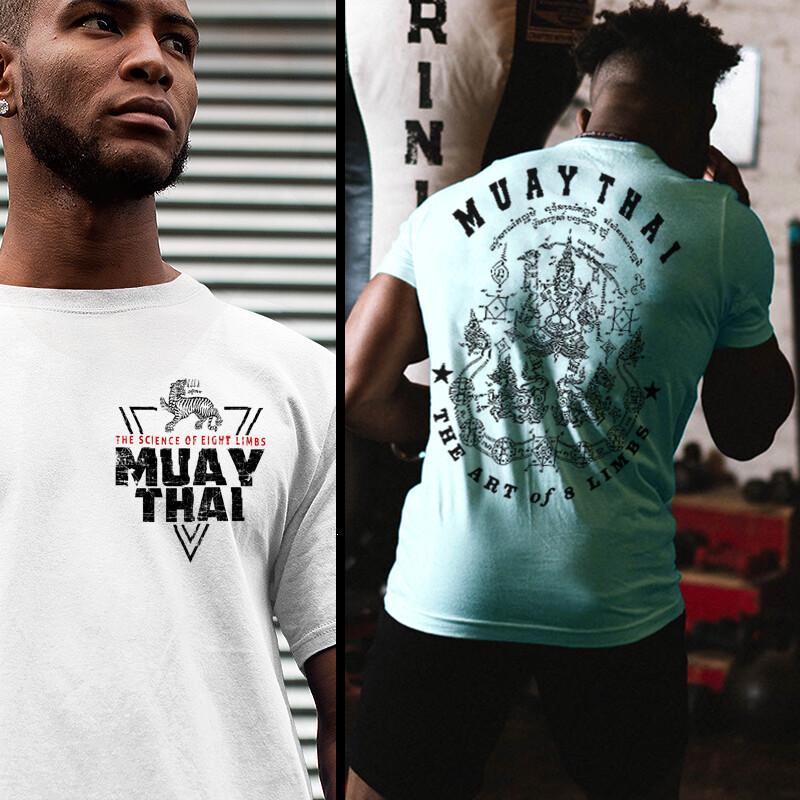 

Muay Thai t-shirt Thai boxing Kickboxing Martial arts Muay Thai fighter White XL