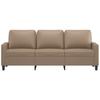 Vidaxl 3-Seater Sofa, Cappuccino, 180 Cm, Faux Leather