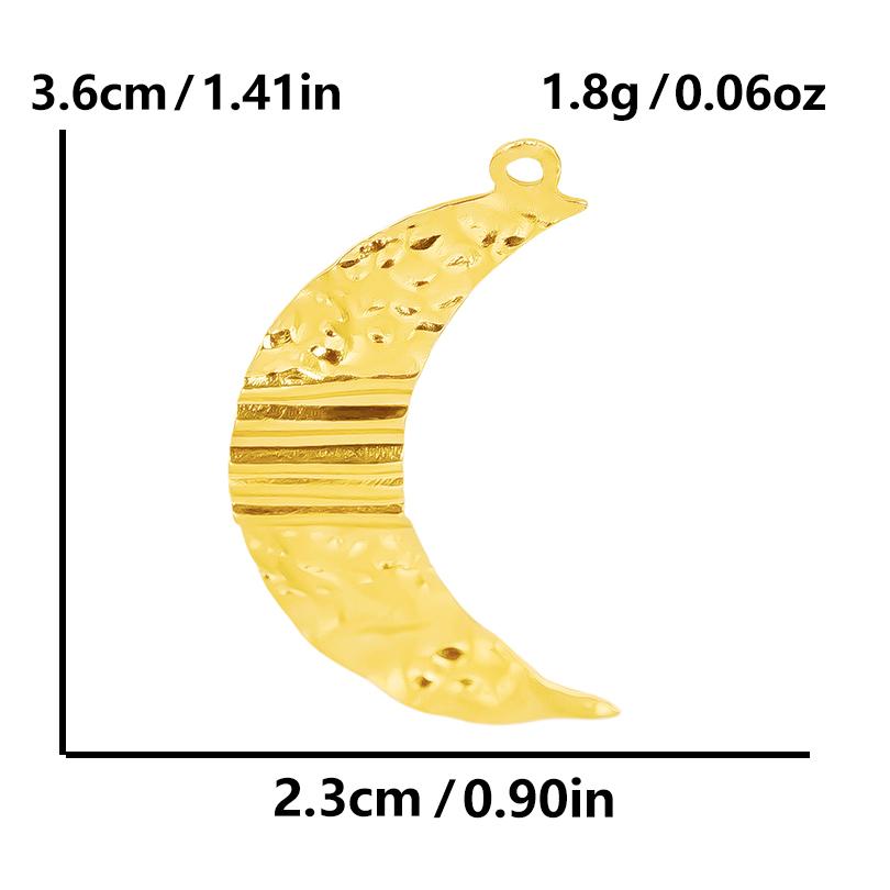 6pcs/Lot DIY Sun Moon Star Pendant Charm PVD Stainless Steel Charms For Jewelry Making Bulk Crescent Materials To Make Bracelets