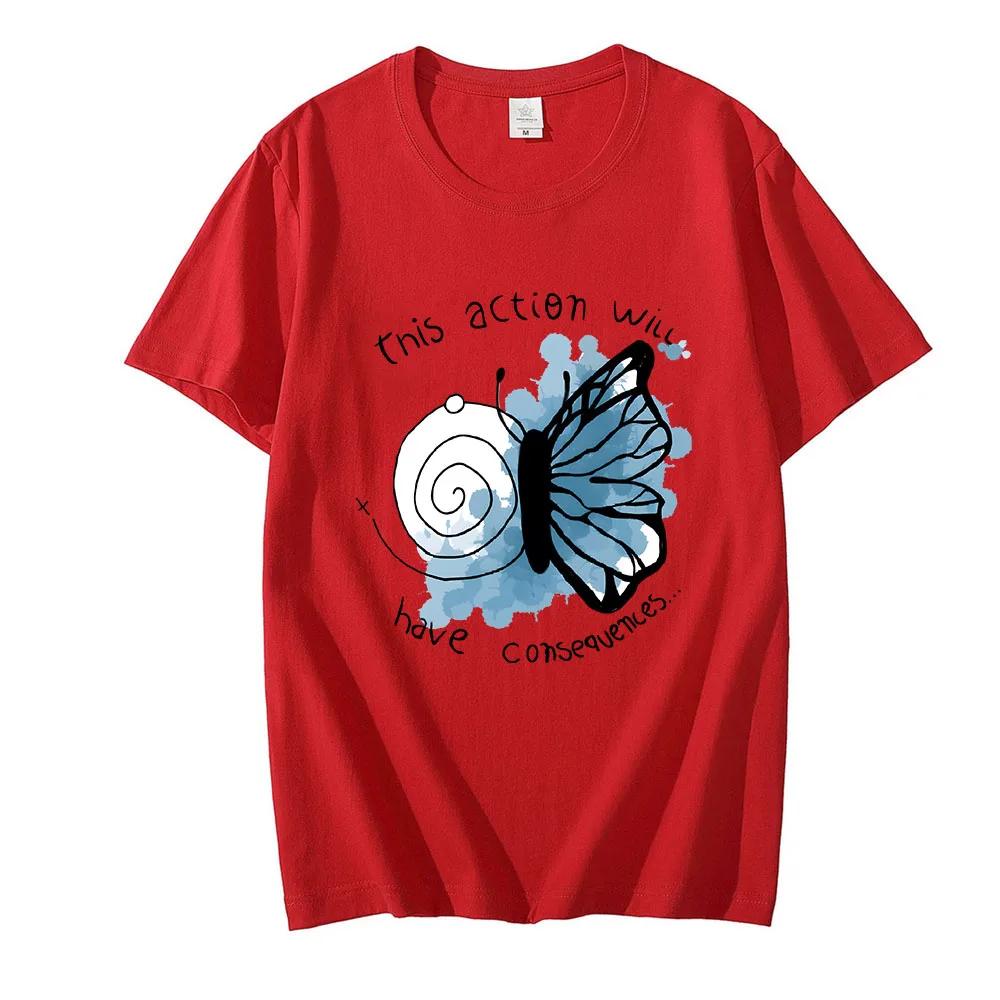 

Game Life Is Strange Butterfly Tshirt Summer Unisexs and Womens Cotton Clothing Fashion Breathable Short Sleeve Top Streetwear S