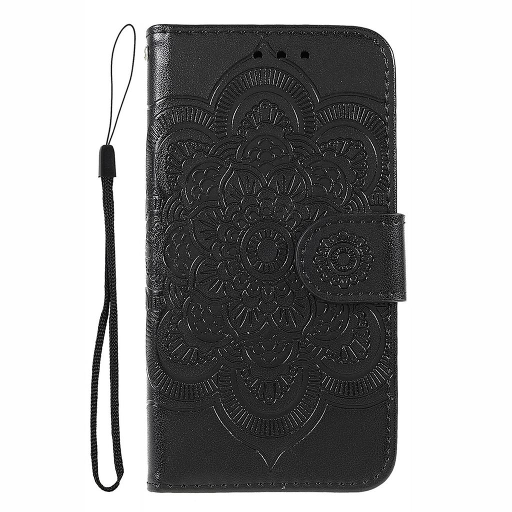 For Motorola Edge 50 5G Case PU Leather Mandala Imprinted Design Wallet Phone Cover