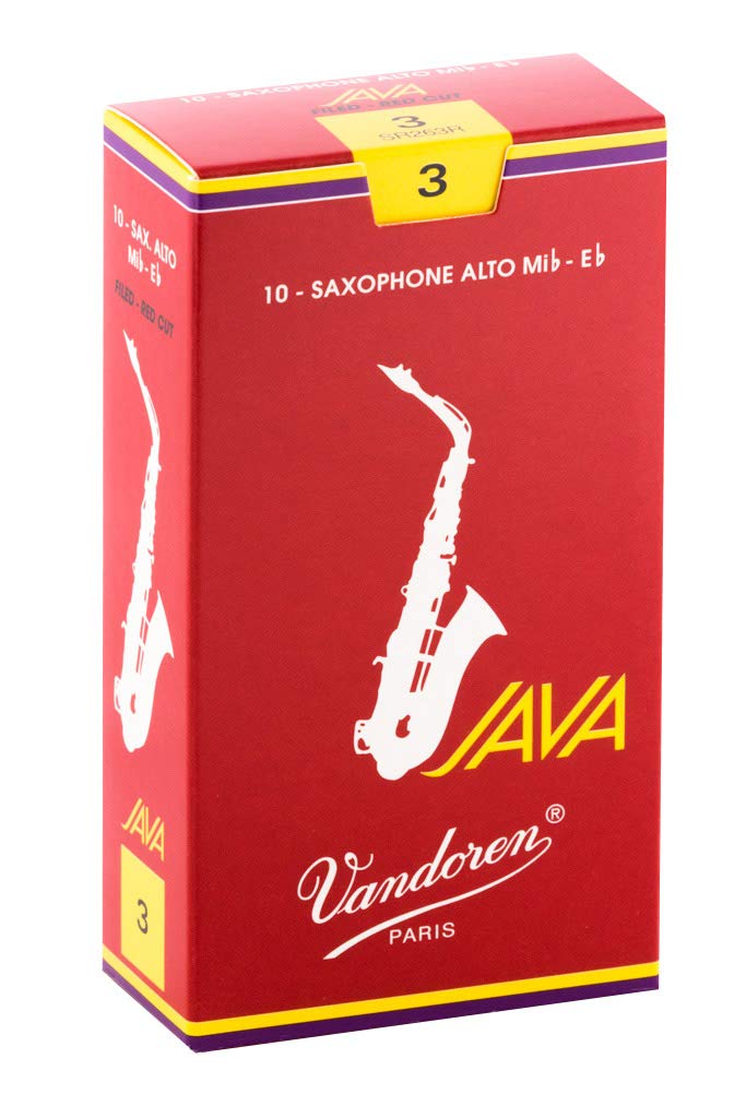

Van Doren Alto Saxophone Reed JAVA FILED RED CUT Hardness: 3 (10 pieces)