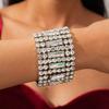 Wind-set Diamond Rectangular Round Splicing Bracelet Exquisite Jewelry