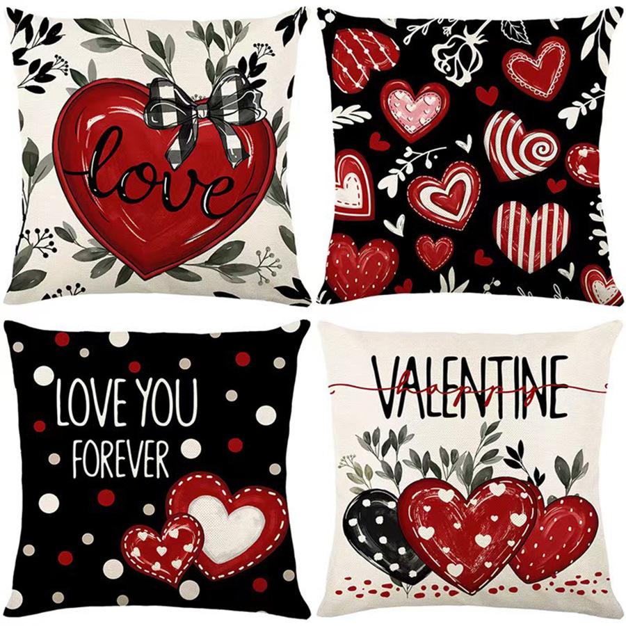 2026 Valentine's Day Custom Pillow Cover for Living Room Sofa Decor