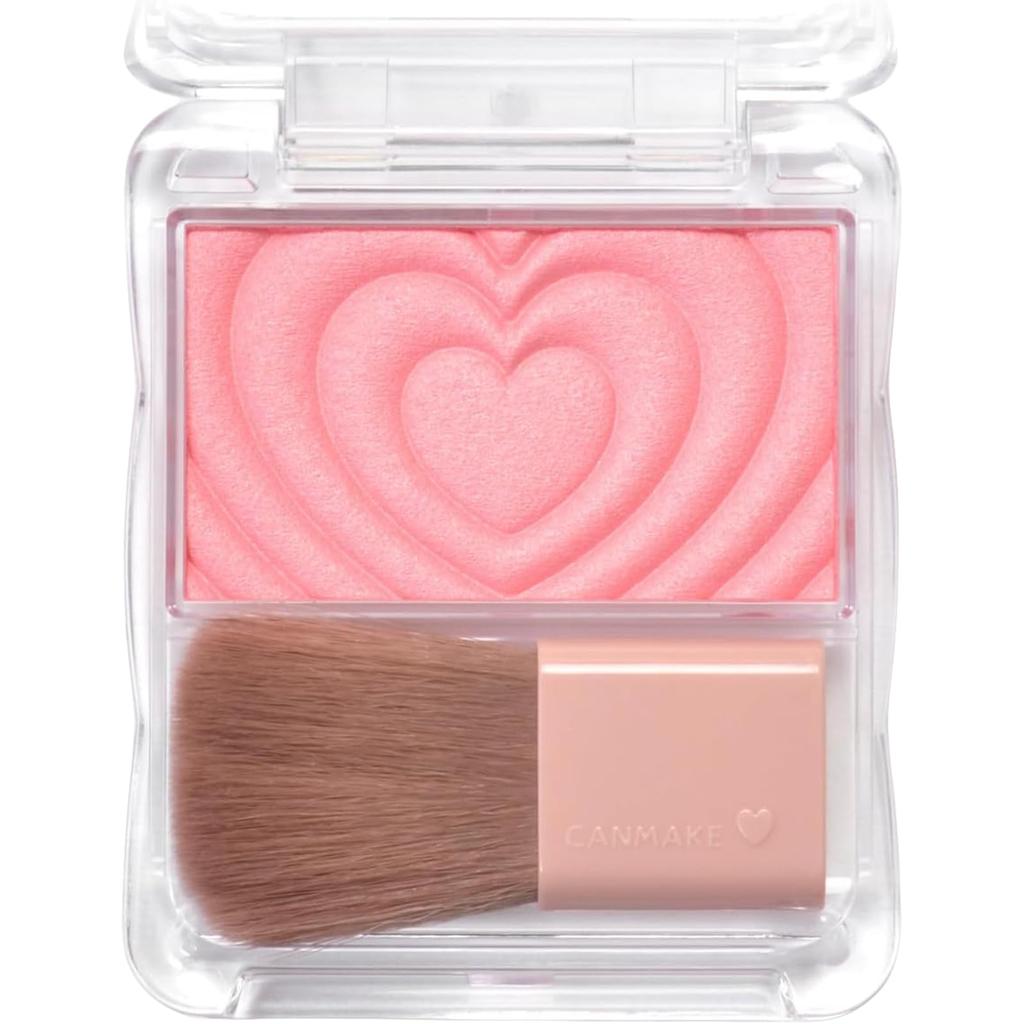 Canmake Puder Rouge P01 Powerful Pink Glänzend Rosa 1,8g Rouge, Zart, Klar,