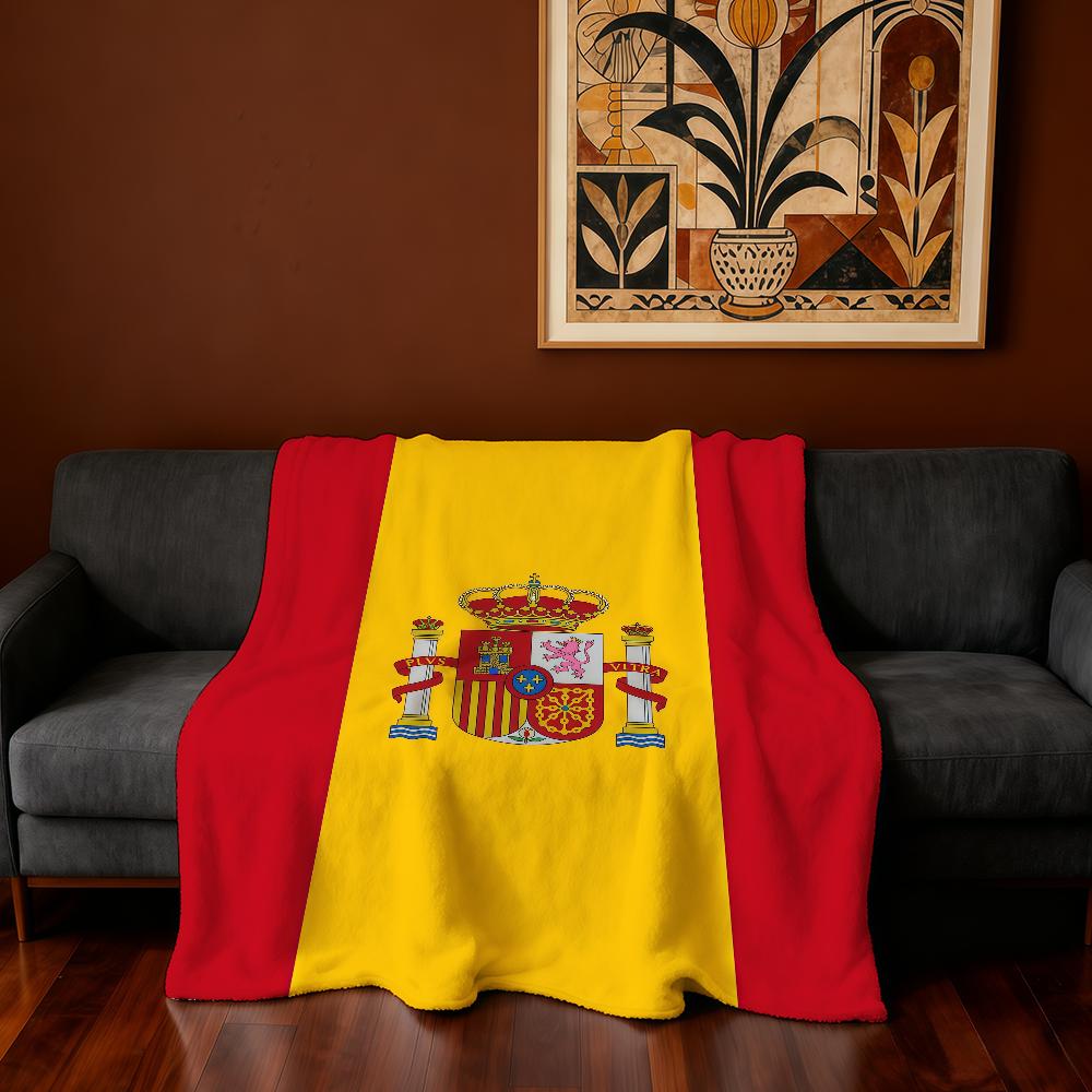 Blanket Super S-Spain Warm Comfortable Plush Throw Cool Blanket Child Home Flag Sofa Bedroom Gift